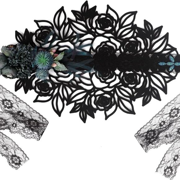 Gothic Lolita Headband Lace Flowers Vintage Victorian Cosplay Accessory main image 7